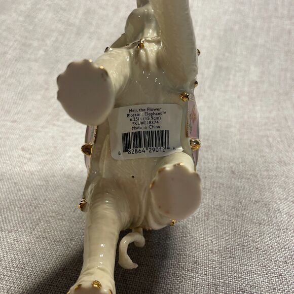Lenox Meji The Flower Blossom Elephant Porcelain Figurine Original Box - Picture 8 of 9